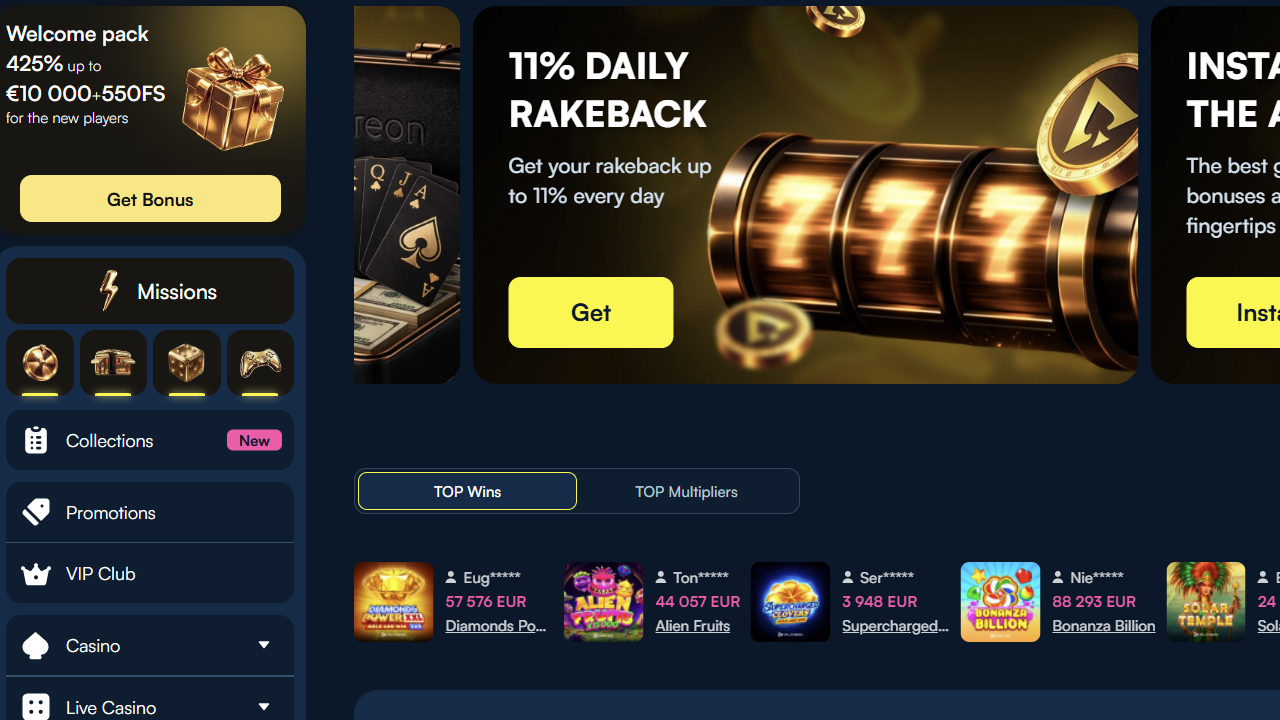 Aureon Casino Website