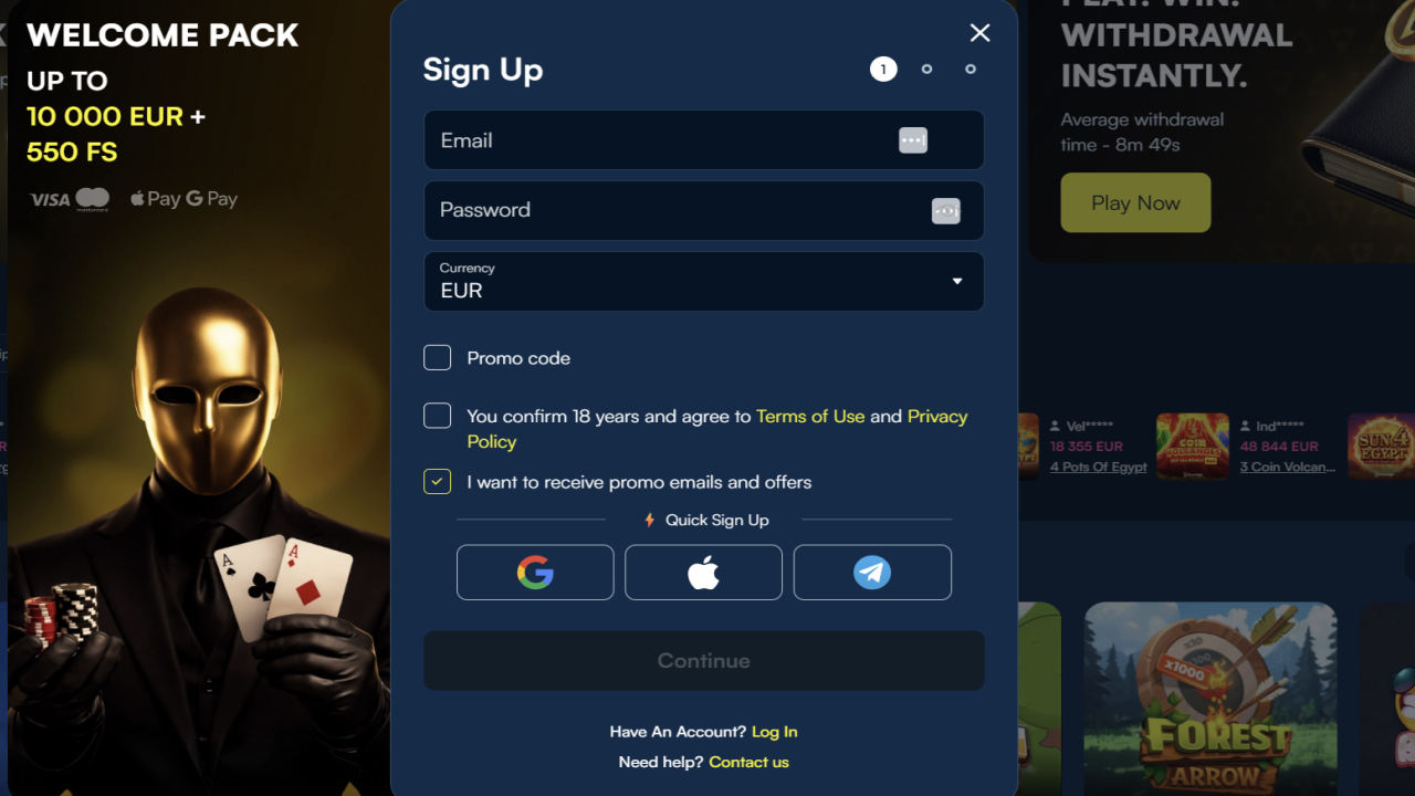Aureon Casino website